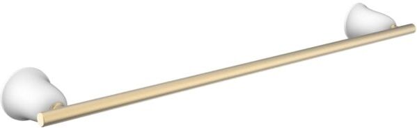 Laufen THE NEW CLASSIC Handtuchhalter H8778557630001 450x73mm, Weiß matt / PVD Blassgold matt