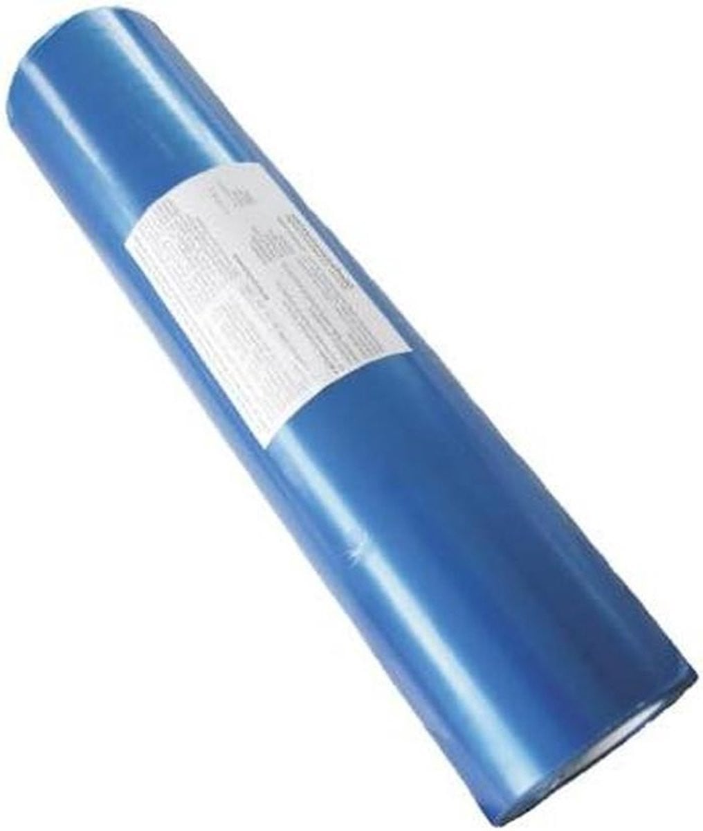 Beschermfolie Glas Blauw - Zelfklevende LDPE Afdekfolie - Breedte: 25 cm, Lengte: 100 m