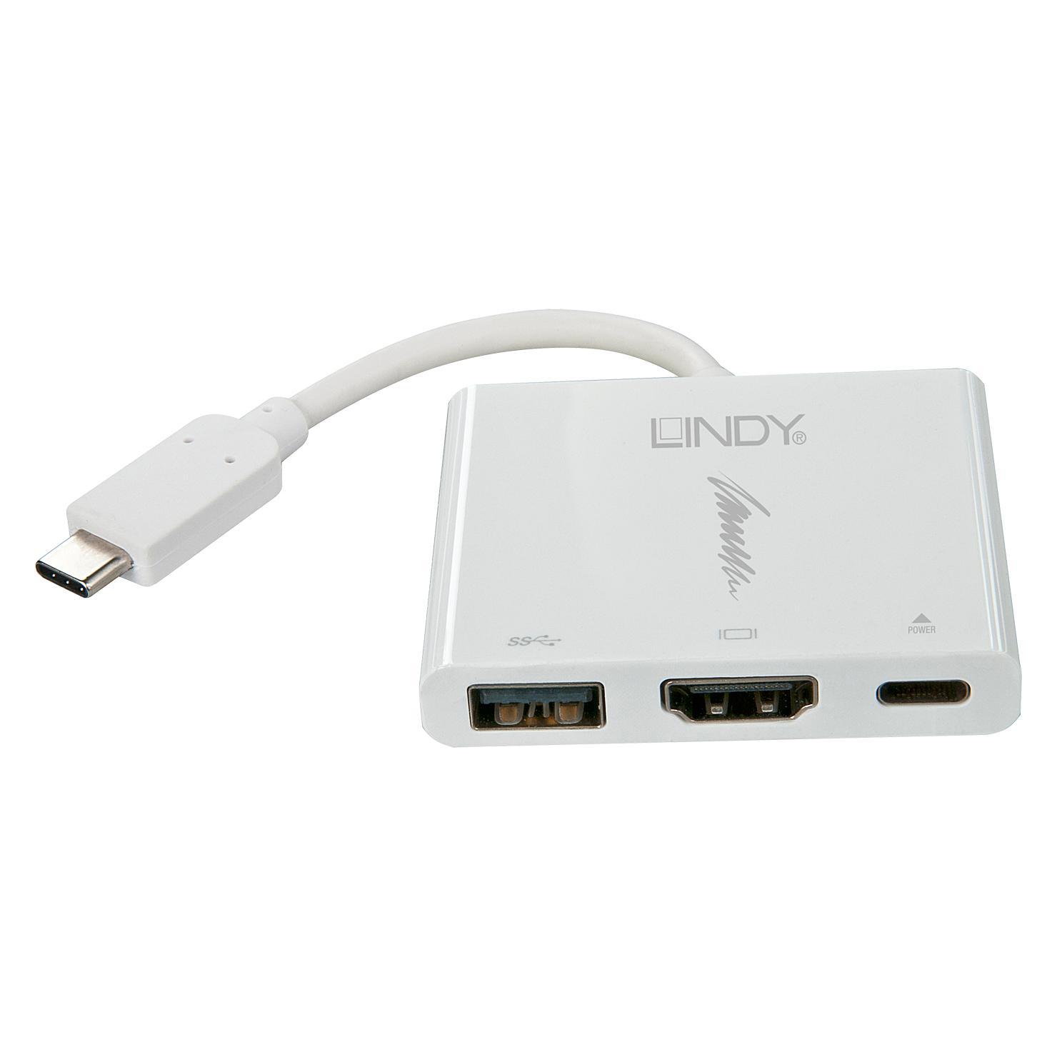 Lindy USB 3.1 Typ C HDMI USB Typ A PD- (USB-A, USB-A, USB-C) (43198)