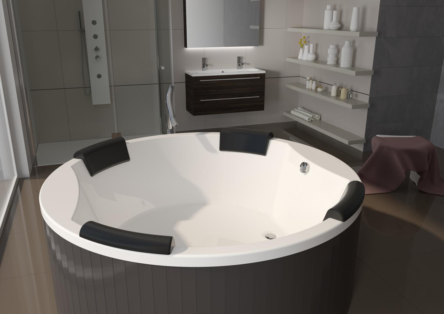 RIHO Colorado Badewanne, rund, Einbau, 2-Sitzer, 180x53cm, 440 Liter, weiß, B038001005