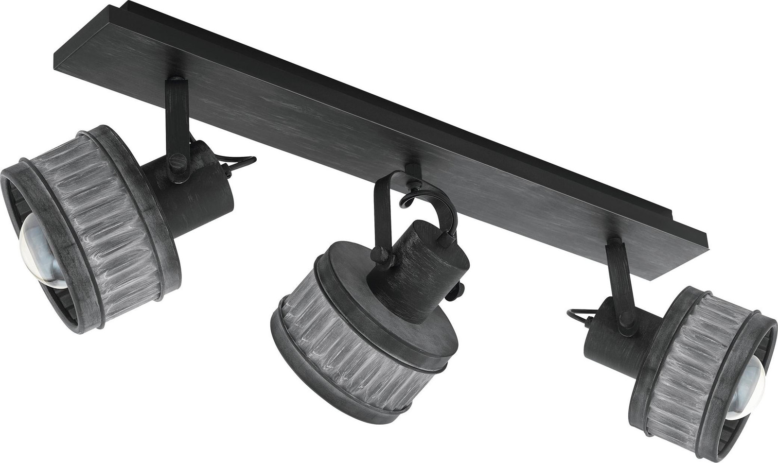 Eglo Turrock Inbouwmodel Inbouwspot met 3 E27 fittingen, Zwart/Grijs, Staal