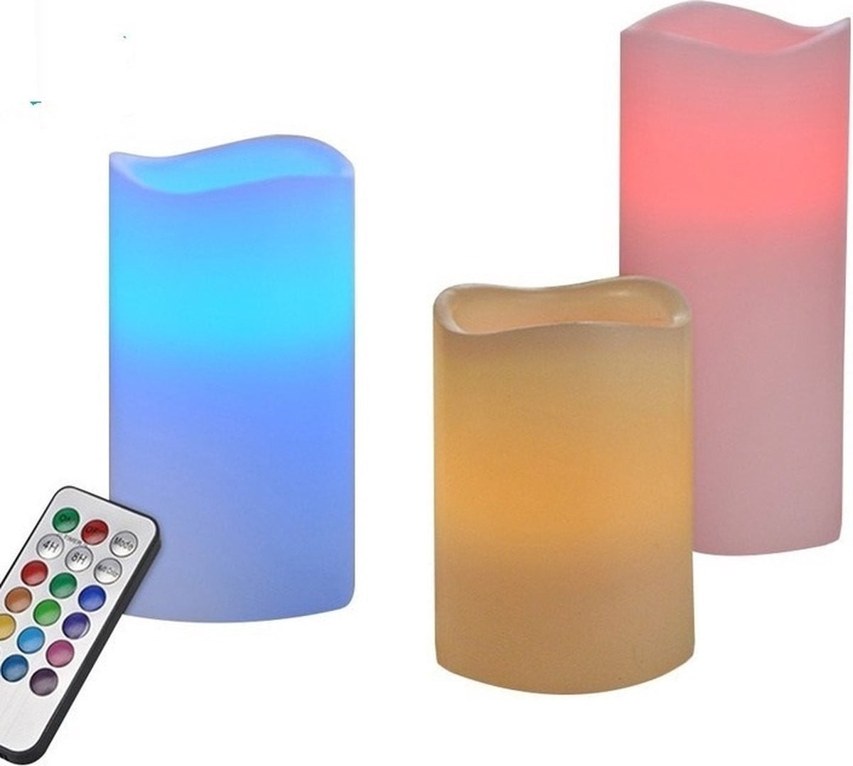 Haushalt 55038 Set van 3 Vlamloze LED Kaarsen