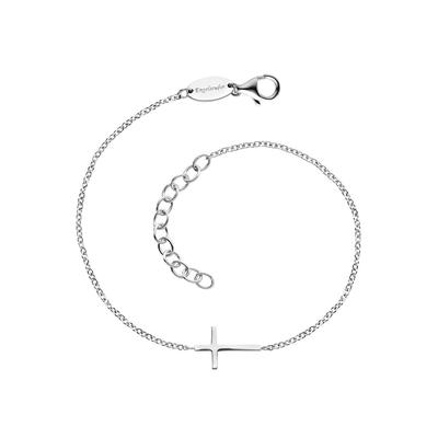 Silberarmband ENGELSRUFER "Armkette Armband Kreuz", silber (silberfarben), Armbänder, Damen, 20cm, Silber 925 (Sterlingsilber), Silberarmband