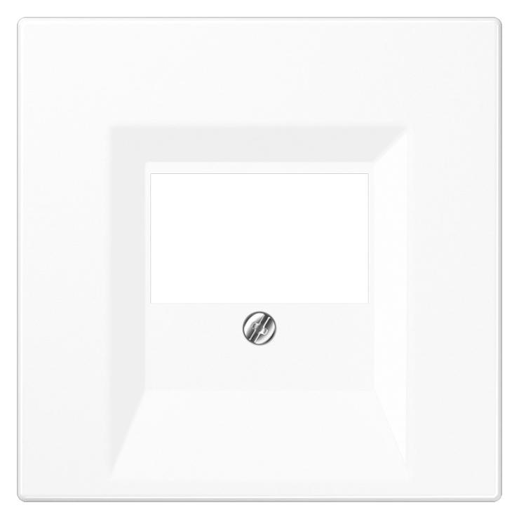 JUNG Vollplatte TAE 3f LS ws glz Schraubbef LS969TWWM (LS969TWWM)