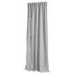 VORHANG 2ER SET MONTANA HxB 245x140 cm Weiß Schwarz