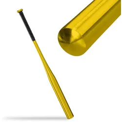 Relaxdays Goldener Baseballschläger aus Aluminium Gold,Schwarz