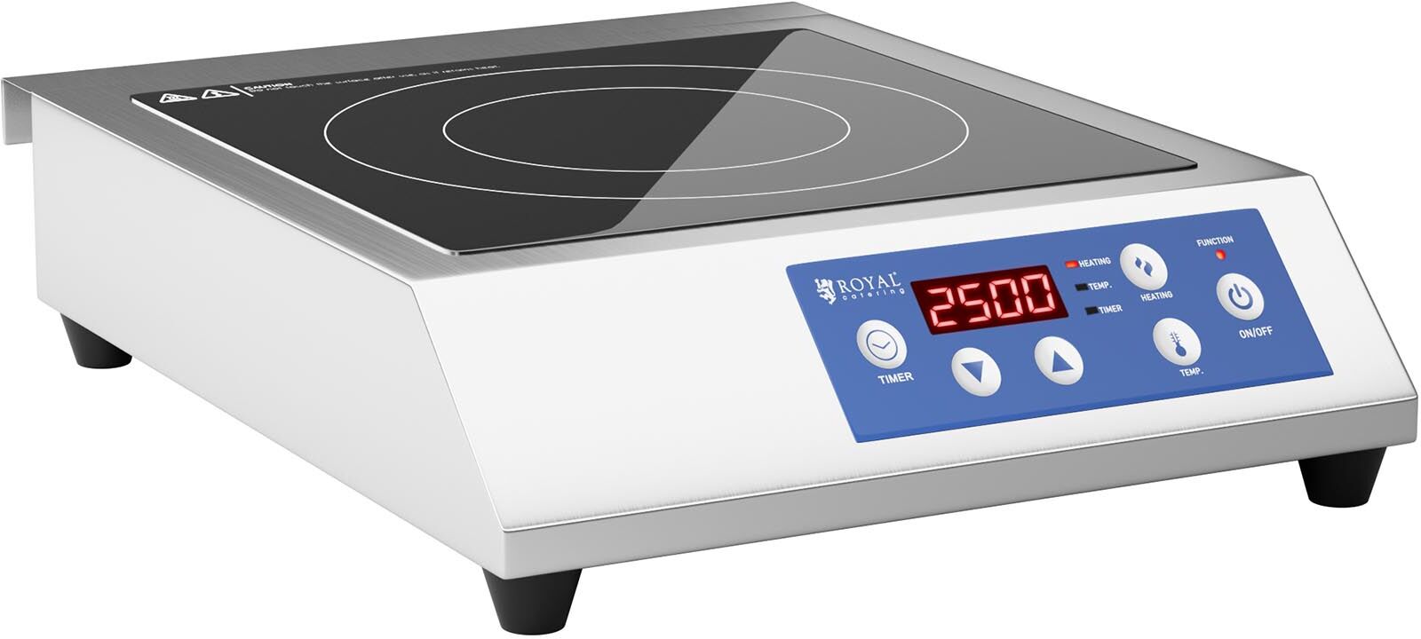 Royal Catering Fogão de indução portátil - 3500 W - 28 cm RCIK-3500CG