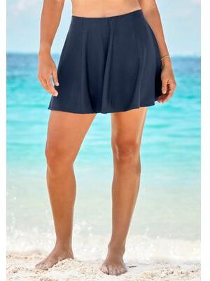 Plus Size Women's Compression Swim Skirt by Swim 365 in Navy (Size 26)