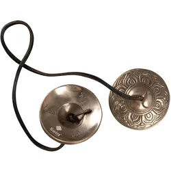 Sela Tingsha Cymbals (Zimbeln) - Lotus, 7,5cm, Perkussion, Braun