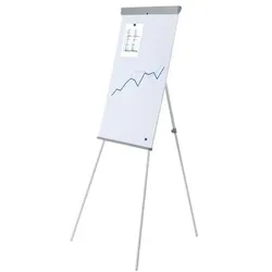 Flipchart 680 x 1000 mm Schreibtafel mit Stiftablage höhenverstellbar