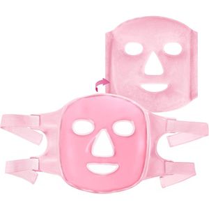 ICEHOF Kühlmaske Gesichtsmaske, für Augen und Gesicht, rosa