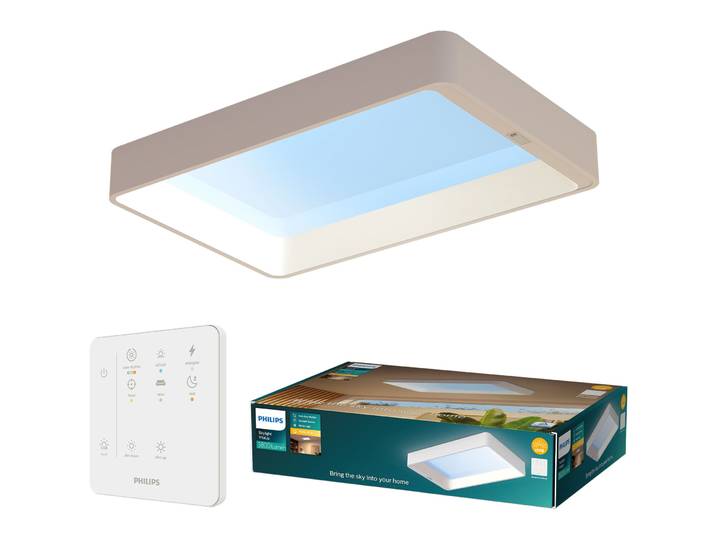 Deckenlampe Philips VitaUp Kunststoff/Metall weiss 48W LED - Farbe: Weiß - Material: Kunststoff Metall - LED - LED Energiesparlampen