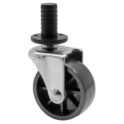 WAGNER Lenkrolle - Durchmesser Ø 50 mm, hart, grau, Stift + Hülse Ø 12 mm, Tragkraft 50 kg - 01908901