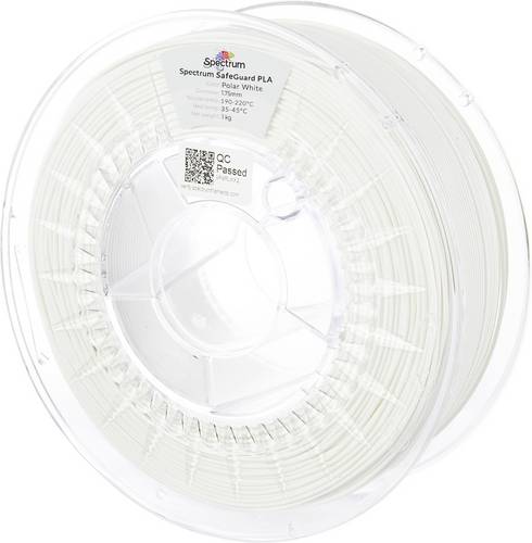 Spectrum Filaments 81555 Safeguard PLA Filament PLA antibakteriell 1.75mm 1000g polar white, Weiß 1St.