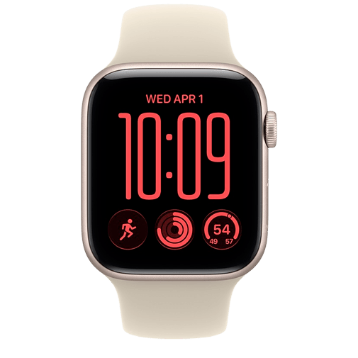 Apple Watch SE 3 2026 40mm Gold (Beiges Gumiarmband S/M)