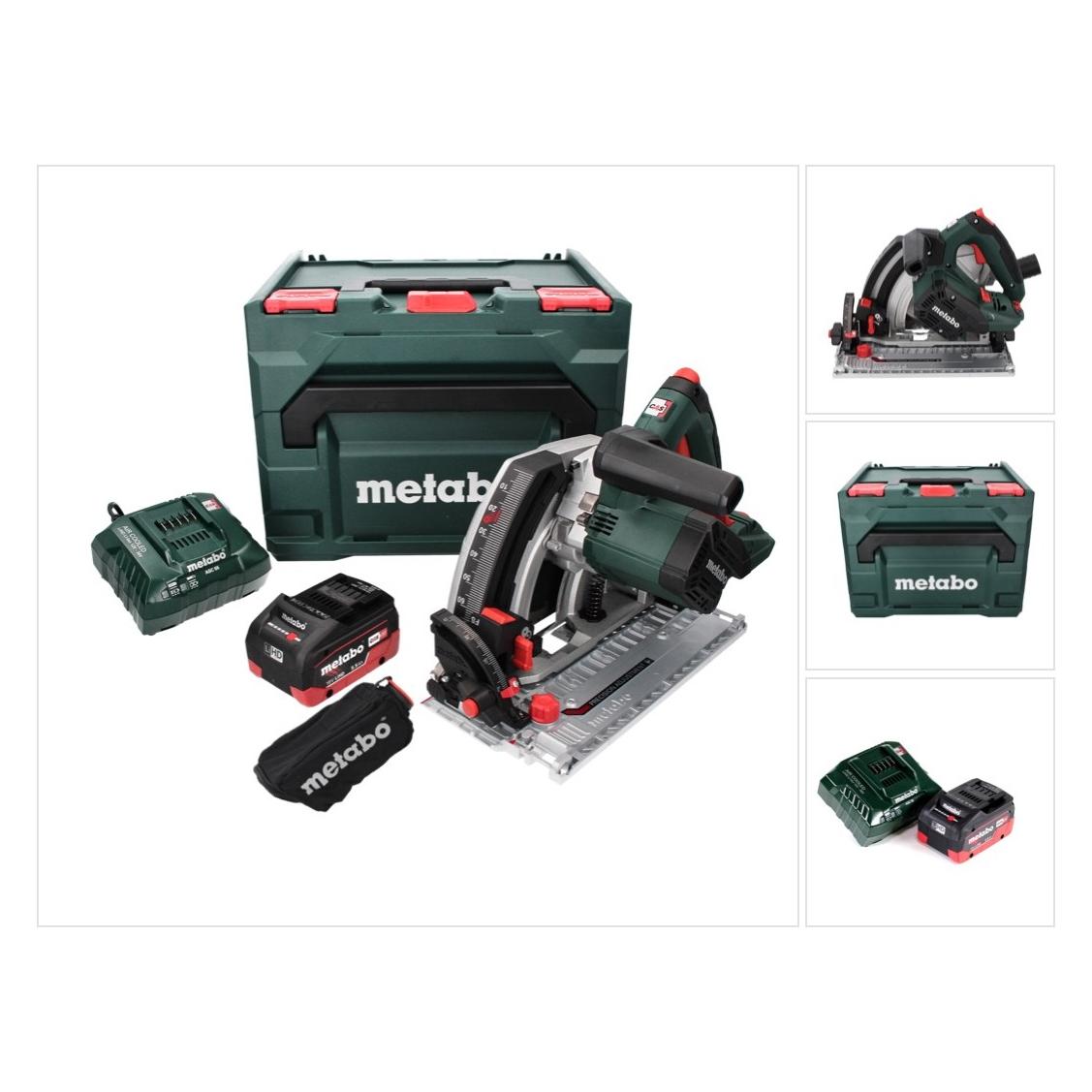 Metabo KT 18 LTX 66 BL Akku Tauchkreissäge 18 V 165 mm + 1x Akku 5,5 Ah + Ladegerät + metaBOX (601866840)