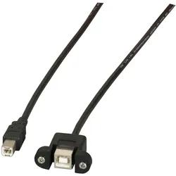 EFB K5293SW.1V2 USB2.0 Verlängerungskabel B-B, St.-Einbaubuchse, 1,0m, schwarz, Classic K5293SW1V2