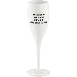 Koziol Cheers No. 1 Morgen wegen heute geschlossen Sektglas aus Thermoplastik 100 ml