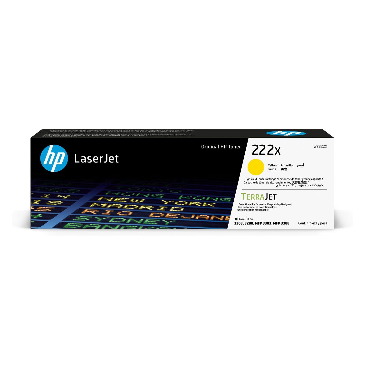 HP 222X High Yield Yellow (Y) (W2222X)
