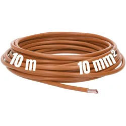 Lapp, Kabelleitung, 10 Meter 4520035 H07V-K 10 mm2 braun I Verdrahtungsleitung I Aderleitung flexibel I PVC-Einzela (10 m)