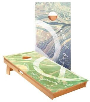Skip's Garage Be Good, Do Good Peace Cornhole Boards