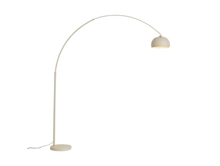 Lampadaire Arc Moderne Beige avec Base en Marbre - XXL