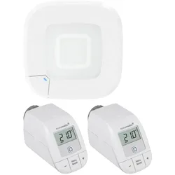 Homematic IP Set bestehend aus Funk Access Point 2 und 2x Heizkörperthermostat – basic, Smart Home Hub, Weiss