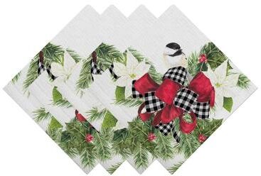Laural Home "Christmas Trimmings Napkin Set - 20"" x 20"""