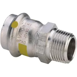 Viega, Rohrverbindungstechnik, Sanpress Inox G-Übergangsstück, d 28mm, R 1 Stahl nichtrostend Modell 0211