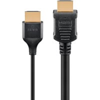 Slim High-Speed-HDMI-Kabel mit Ethernet, 8K @ 60Hz schwarz, 0,5 Meter