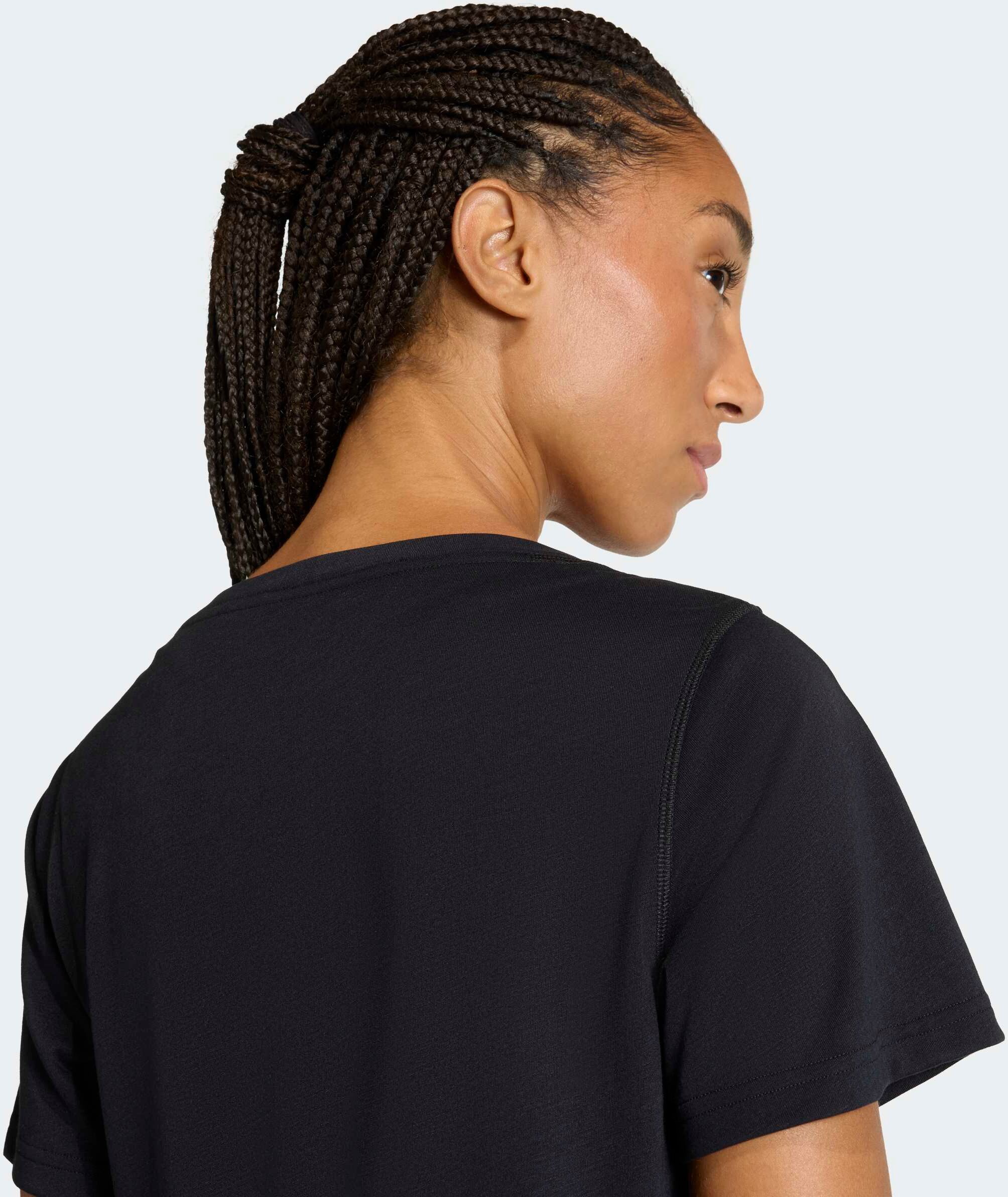 T-Shirt ADIDAS PERFORMANCE "WE MIN SCP TEE", Damen, Gr. S, schwarz, Obermaterial: 70% Polyester, 30% Viskose, normal, Rundhals, Shirts T-Shirt, für sportliche Looks im Alltag und beim Training, ohne Verschluss schwarz S