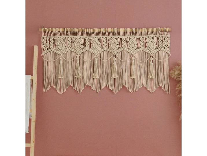 Nouvelle tenture murale tissée à la main de style nordique, cantonnière bohème en macramé, décoration murale pour la maison