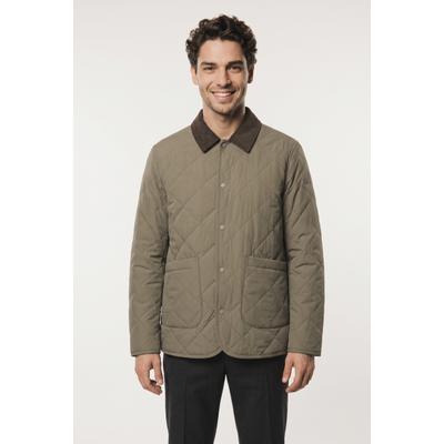 Steppjacke CINQUE "CISPARK", Herren, Gr. M, beige (braun), Web, Obermaterial: 83% Nylon, 17% Elasthan, unifarben, slim fit hüftlang, abgesteppte Kante, Jacken Steppjacke, Slim Fit, leicht wattiert, Druckknopf‑Verschluss
