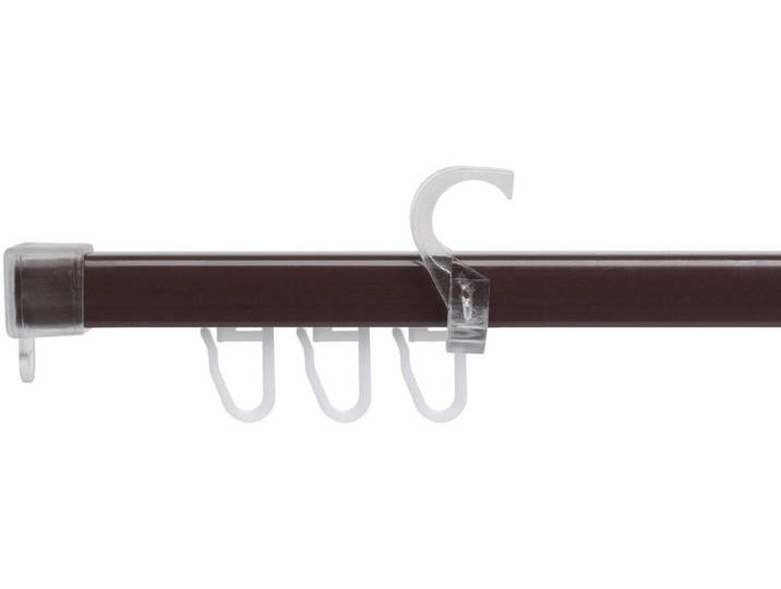 U-Schiene LIEDECO U-STORELAU01GS Gr. 4, braun (bronzefarben), B:1,95cm L:170cm T:1,6cm, Metall, Gardinenstangen, U-Schiene