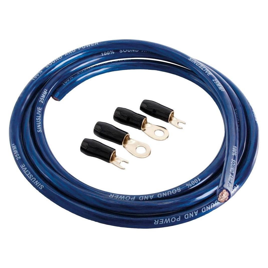 Sinuslive Car HiFi Stromkabel Set Sinus Live Batteriekabel (BK-25M)