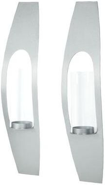 Touch Of Class Metal Candela Wall Sconce Pair, Pair, Silver