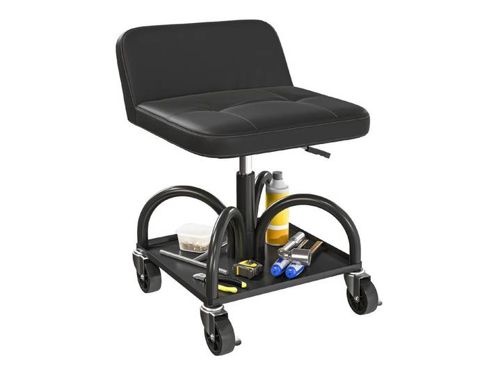 FELIXLEO Arbeitshocker Werkstatthocker mit Rollen Ablagefläche 58 5 cm hoch Rollhocker bis (1 St)