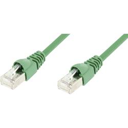 Telegärtner 100008827 RJ45 Patchkabel CAT 6a S/FTP 7.50 m Grün Flammwidrig, mit Rastnasenschutz, Flammwidrig, Halogenfrei, UL-zertifiziert 1 St.