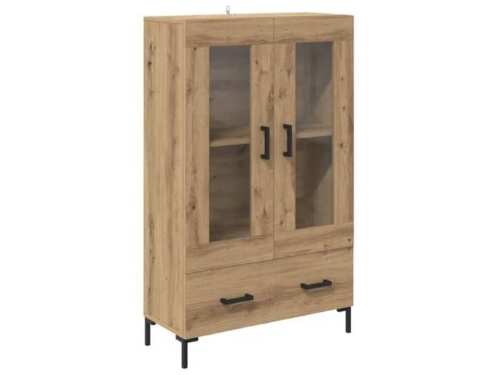 Fisinber Highboard Artisan-Eiche 69,5x31x115 cm Holzwerkstoff Stabiler Schrank aus Holzwerkstoff mit Metallbeinen und Kippschutz für Wohnzimmer und Schlafzimmer.