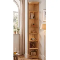 Eckregal Bücherregal aus Kiefer Massivholz geölt