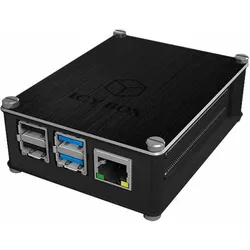 ICY BOX Gehäuse für Raspberry Pi® 4, Aluminium Cover und Seitengitter