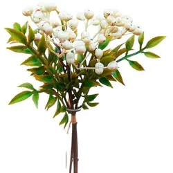 Kunstblume Beerenbund 30 cm Kunststoff Beige Creme
