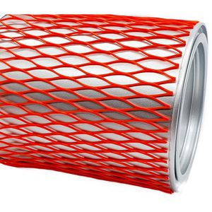 PWS Netzschlauch D90-150.84.80.100, Ø 90 -150mm, 100m Länge, aus Kunststoff, orange, Stärke 80g/m²