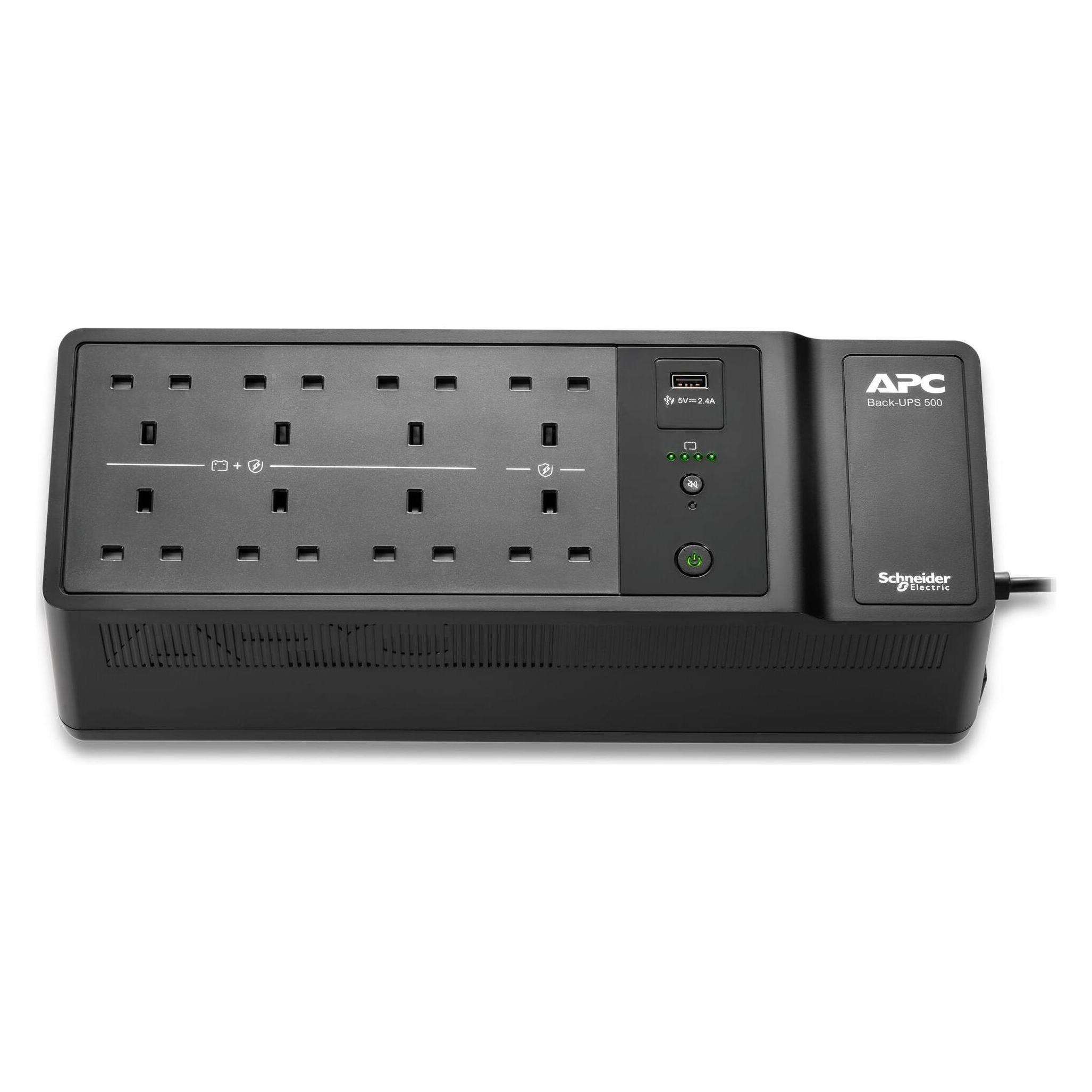 APC BE500G2-UK, Standby (Offline), 0,5 kVA, 300 W, Schrittweise, 180 V, 266 V (500 VA, 300 W) (BE500G2-UK)