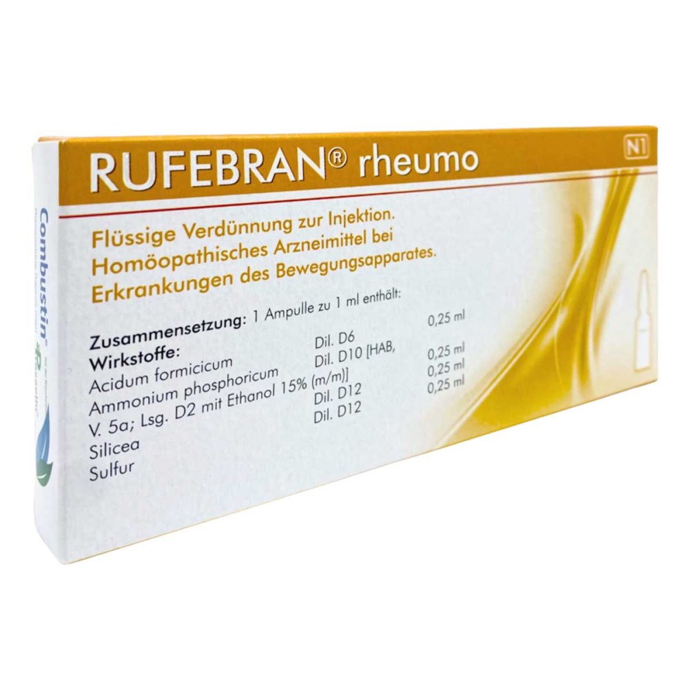 COMBUSTIN Pharmazeutische Präparate GmbH Rufebran rheumo Ampullen 01085211