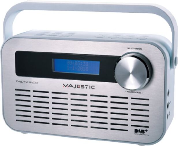 Radio Majestic 109843 Dab 843 Silver e White