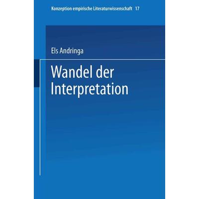 Wandel der Interpretation, Taschenbuch von Els Andringa, VS Verlag für Sozialwissenschaften, 978-3-531-12593-0