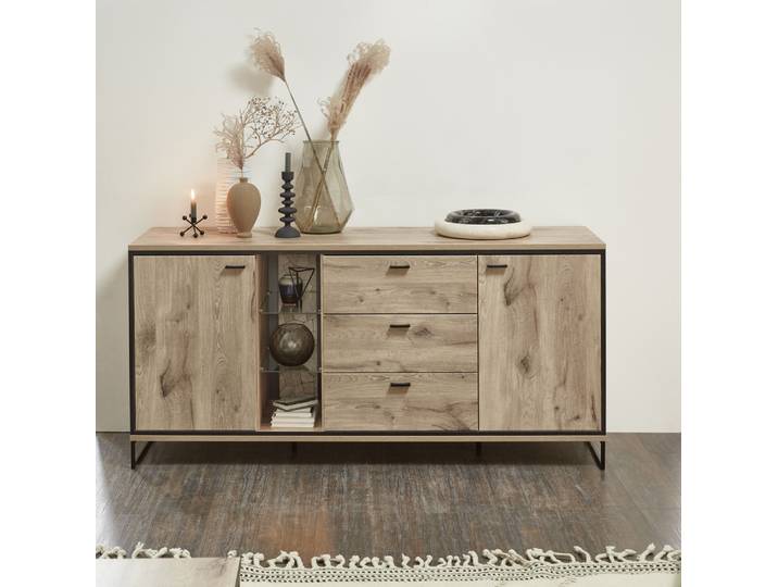 Wohn-Concept Ruben Sideboard Holzwerkstoff/Metall Viking