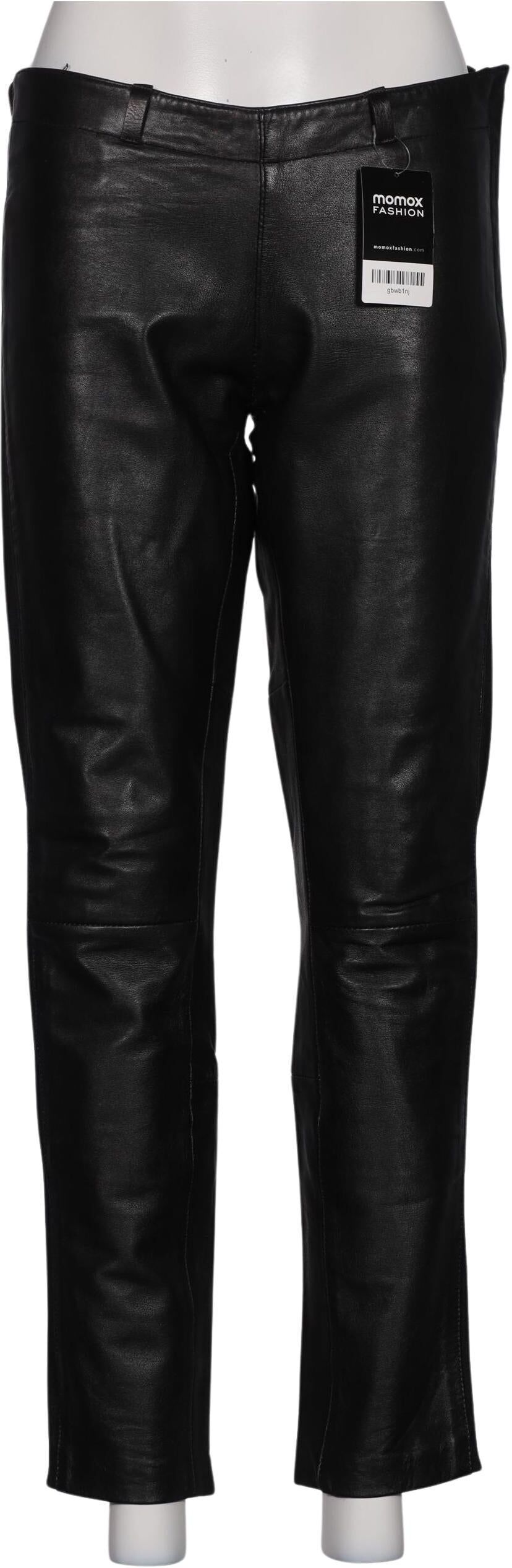 Mauritius Damen Stoffhose, Schwarz, Gr. XL, Leder / Synthetik - Second Hand