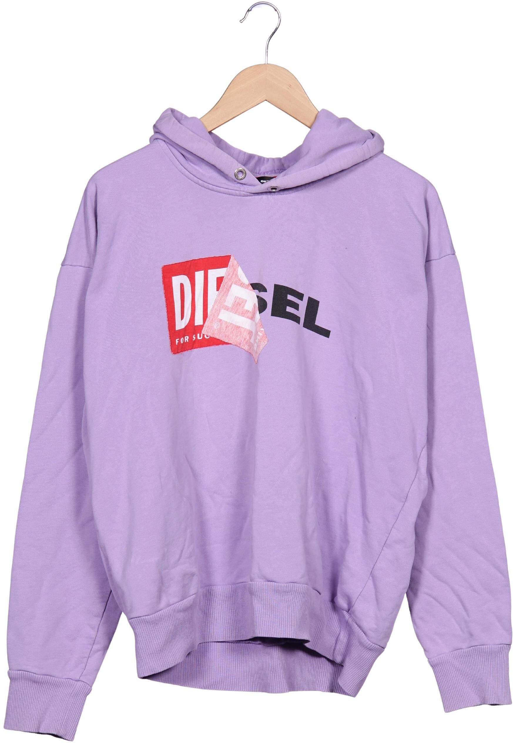 Diesel Herren Kapuzenpullover, Lila, Gr. M, Baumwolle - Second Hand
